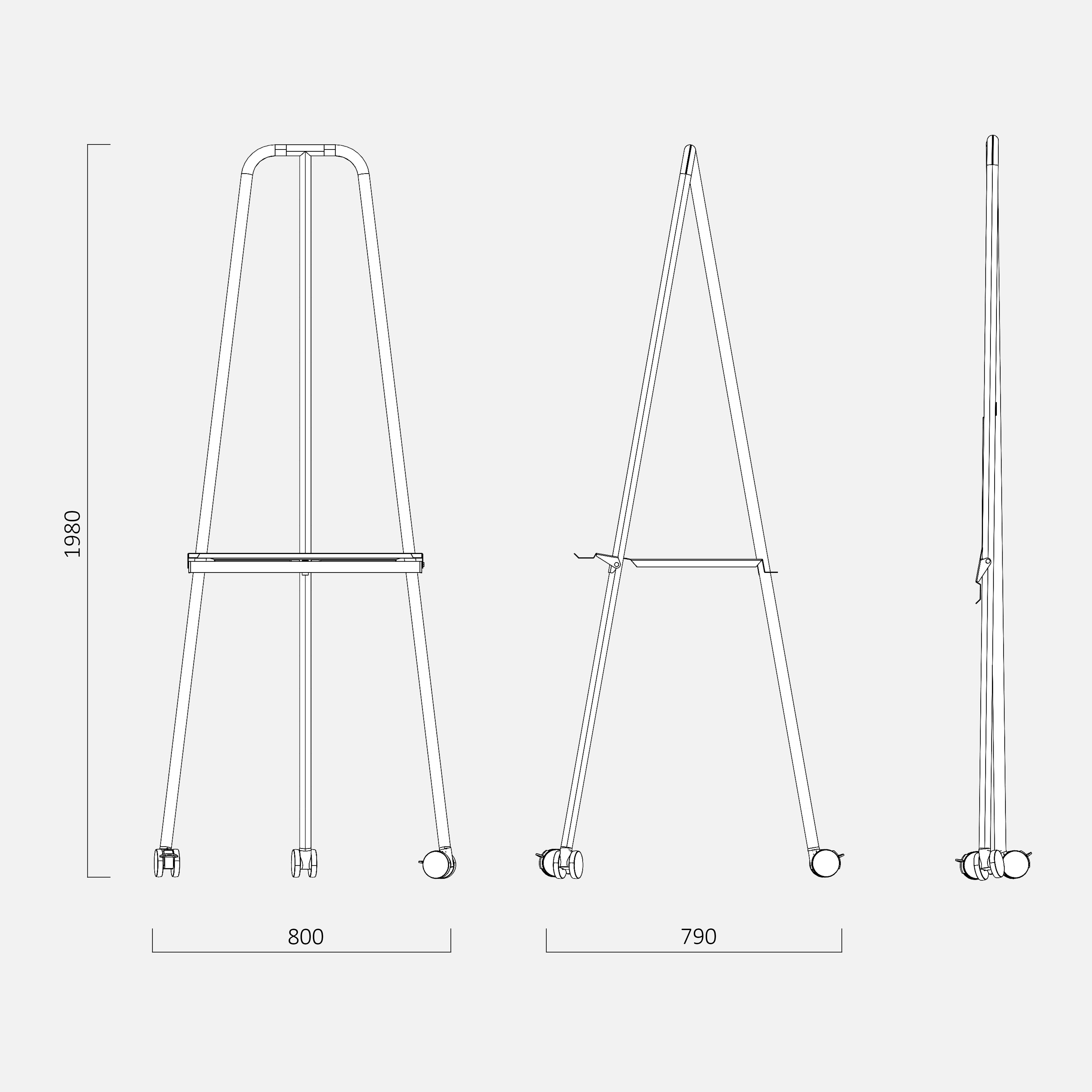 easel - flomo easel on casters